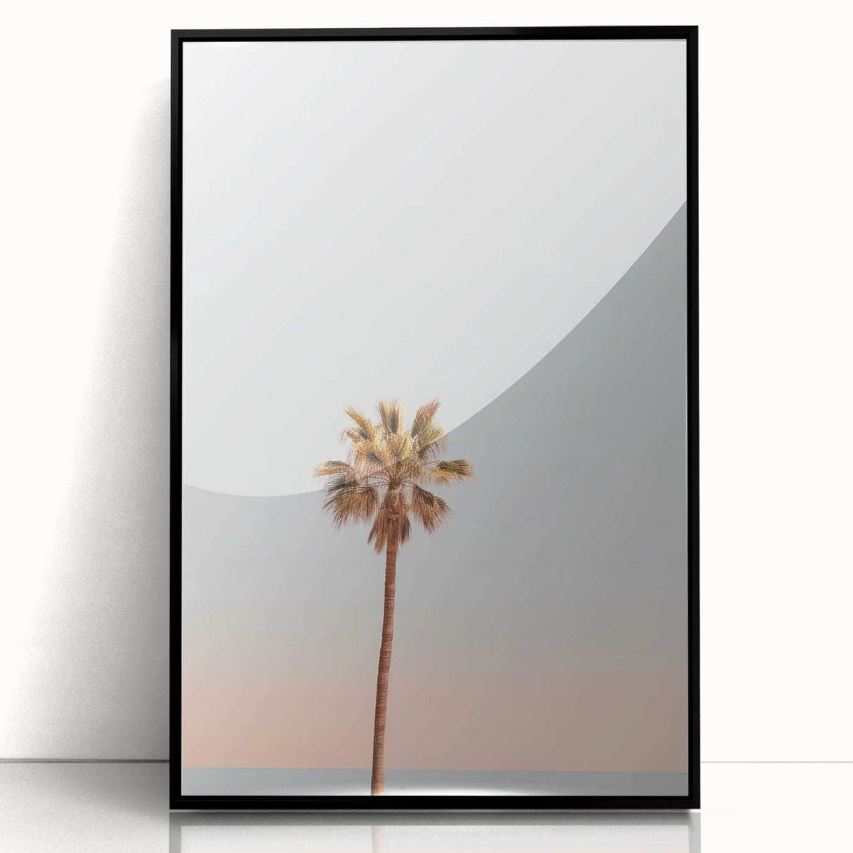 Large abstract wall art featuring swirling black and white patterns on acrylic, framed in black.