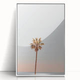 Art deco poster featuring a minimalist summer design in pastel shades on white acrylic, ideal for nursery wall art.