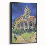 Black and white landscape art painting on framed canvas, featuring a vintage poster art style, ideal for bedroom wall decor.