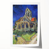 Vincent van Gogh-inspired floral painting on rolled canvas, featuring vibrant blues and yellows.