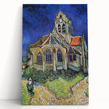 Large black and white stretched canvas print of Van Gogh's café scene, suitable for kitchen wall art.