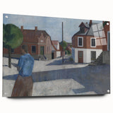Modern Wall Art - Quiet Street Scene with Figure