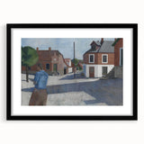 Modern Wall Art - Quiet Street Scene with Figure