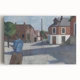 Modern Wall Art - Quiet Street Scene with Figure