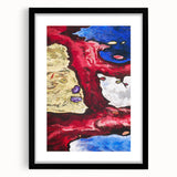 Modern Wall Art - Vibrant Abstract Nature Design with Bold Colors