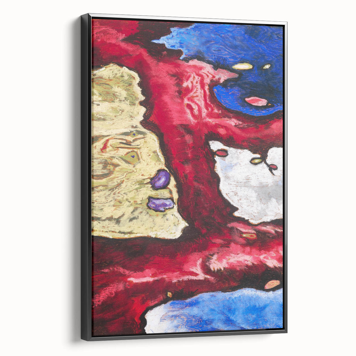 Modern Wall Art - Vibrant Abstract Nature Design with Bold Colors
