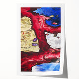 Modern Wall Art - Vibrant Abstract Nature Design with Bold Colors