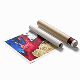 Modern Wall Art - Vibrant Abstract Nature Design with Bold Colors