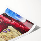 Modern Wall Art - Vibrant Abstract Nature Design with Bold Colors