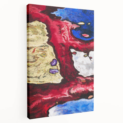 Modern Wall Art - Vibrant Abstract Nature Design with Bold Colors