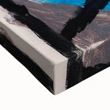 Modern Wall Art - Bold Abstract Composition in Red and Blue