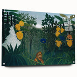 Modern Wall Art - Vibrant Jungle Scene with Lion
