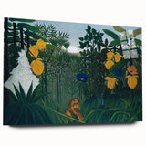 Modern Wall Art - Vibrant Jungle Scene with Lion