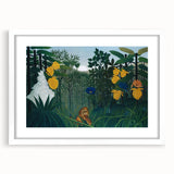 Modern Wall Art - Vibrant Jungle Scene with Lion