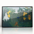 Modern Wall Art - Vibrant Jungle Scene with Lion