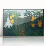Modern Wall Art - Vibrant Jungle Scene with Lion