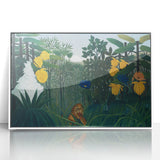 Modern Wall Art - Vibrant Jungle Scene with Lion