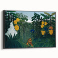 Modern Wall Art - Vibrant Jungle Scene with Lion