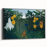 Modern Wall Art - Vibrant Jungle Scene with Lion