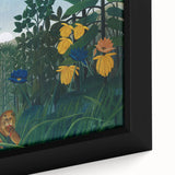 Modern Wall Art - Vibrant Jungle Scene with Lion