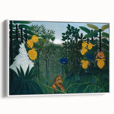 Modern Wall Art - Vibrant Jungle Scene with Lion