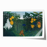 Modern Wall Art - Vibrant Jungle Scene with Lion
