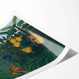 Modern Wall Art - Vibrant Jungle Scene with Lion