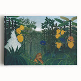 Modern Wall Art - Vibrant Jungle Scene with Lion