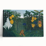 Modern Wall Art - Vibrant Jungle Scene with Lion