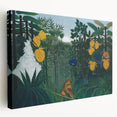 Modern Wall Art - Vibrant Jungle Scene with Lion