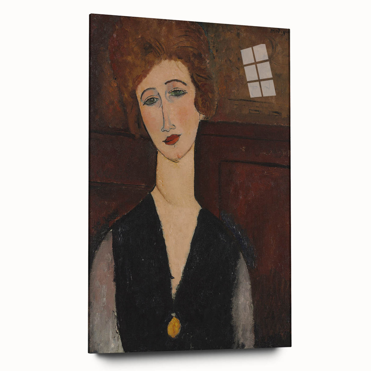 Modern Wall Art - Elegant Portrait of a Woman in Rich Earthy Tones