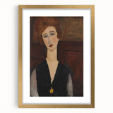 Modern Wall Art - Elegant Portrait of a Woman in Rich Earthy Tones