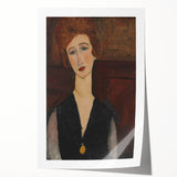 Modern Wall Art - Elegant Portrait of a Woman in Rich Earthy Tones