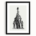 Elephant Illustration Modern Wall Art – Minimalist Contemporary Decor