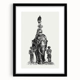 Elephant Illustration Modern Wall Art – Minimalist Contemporary Decor
