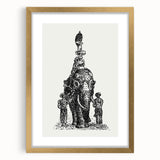 Elephant Illustration Modern Wall Art – Minimalist Contemporary Decor