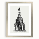 Elephant Illustration Modern Wall Art – Minimalist Contemporary Decor