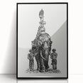 Elephant Illustration Modern Wall Art – Minimalist Contemporary Decor