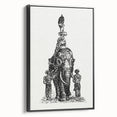 Elephant Illustration Modern Wall Art – Minimalist Contemporary Decor