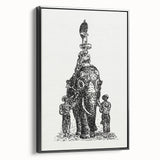 Elephant Illustration Modern Wall Art – Minimalist Contemporary Decor