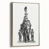 Elephant Illustration Modern Wall Art – Minimalist Contemporary Decor