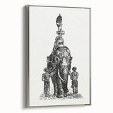 Elephant Illustration Modern Wall Art – Minimalist Contemporary Decor