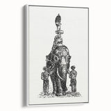 Elephant Illustration Modern Wall Art – Minimalist Contemporary Decor