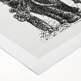 Elephant Illustration Modern Wall Art – Minimalist Contemporary Decor