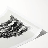 Elephant Illustration Modern Wall Art – Minimalist Contemporary Decor