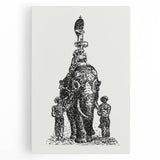 Elephant Illustration Modern Wall Art – Minimalist Contemporary Decor