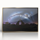 Framed acrylic artwork showcasing a picturesque landscape with a majestic castle, highlighted by a luxurious gold frame, perfect for enhancing home decor.