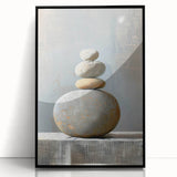 Contemporary Dining Art Pieces – Zen Stacked Stone Canvas Print