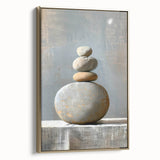 Contemporary Dining Art Pieces – Zen Stacked Stone Canvas Print