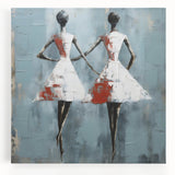 Elegant Abstract Female Figures – Modern Living Room Wall Art